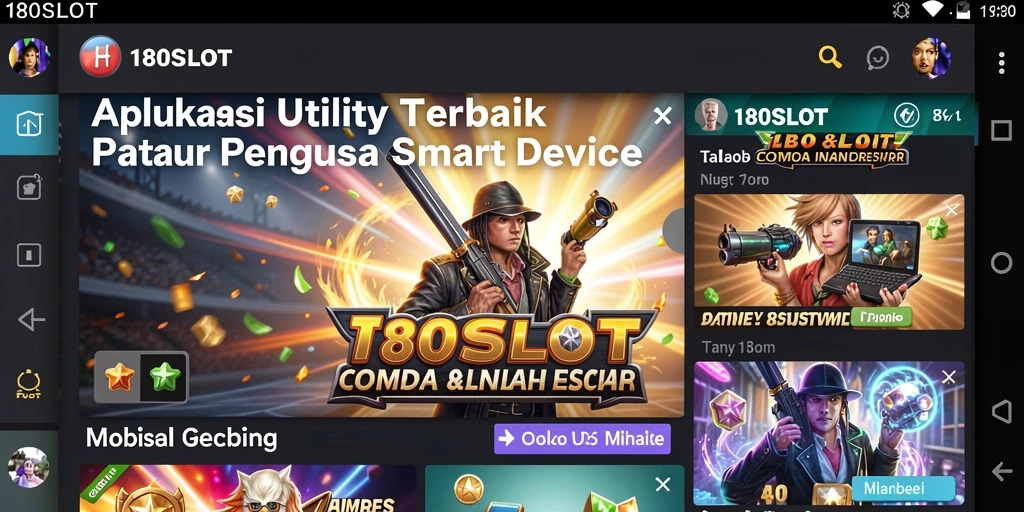 Screenshot utama 180SLOT menampilkan fitur pengoptimalan Utility yang menarik.