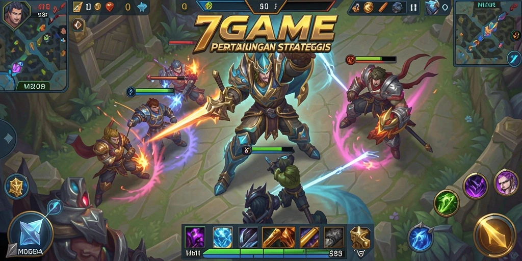 Tangkapan layar gameplay 7GAME yang menampilkan pertempuran seru.