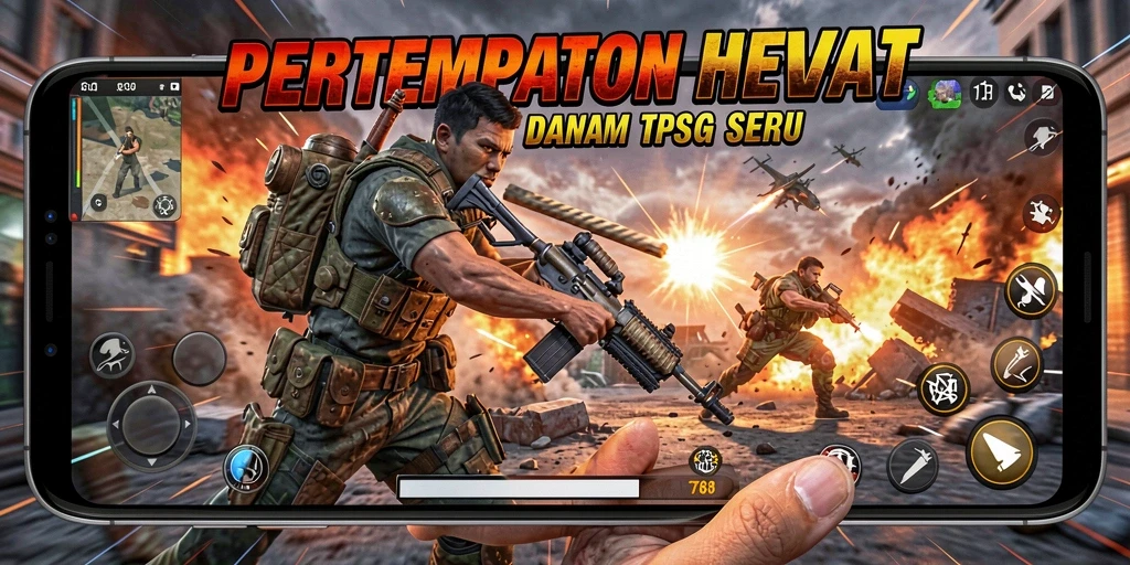 Tampilan seru dari gameplay TPS dalam 8768.
