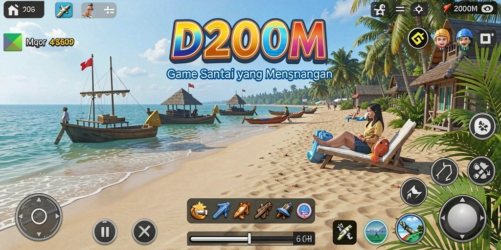 Tampilan gameplay D200M yang menyenangkan dan interaktif.
