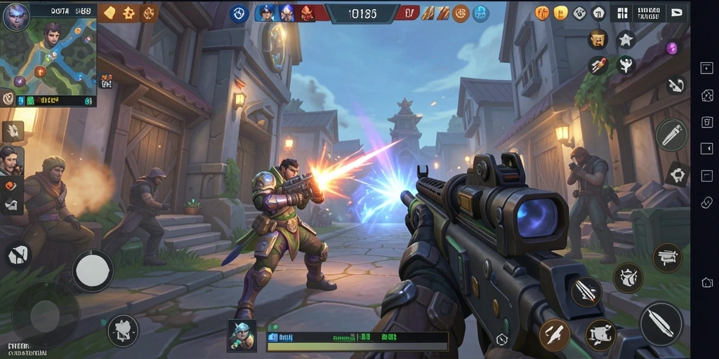 Tangkapan layar DOTA88 menampilkan aksi intense gameplay FPS yang mengasyikkan.