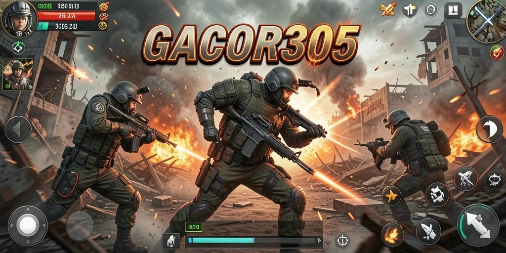 Tampilan menegangkan dari gameplay GACOR305 yang penuh aksi.