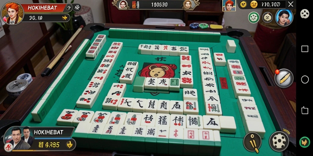 Tampilan screenshot gameplay HOKIHEBAT yang penuh tantangan Mahjong.