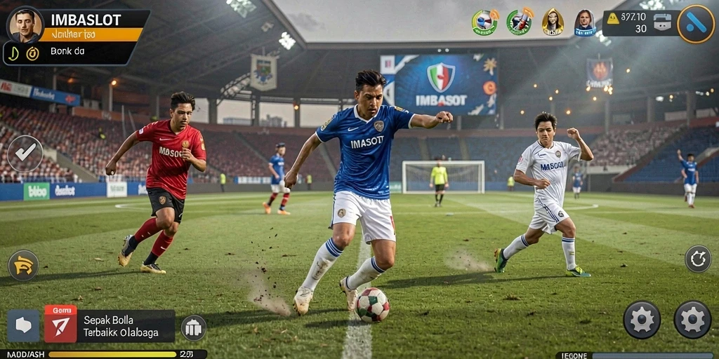 Screenshot gameplay IMBASLOT yang menampilkan aksi seru di lapangan.