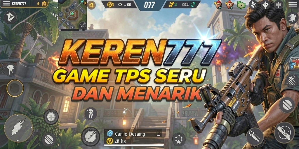 Screenshot KEREN777 menampilkan aksi menegangkan dalam gameplay TPS.