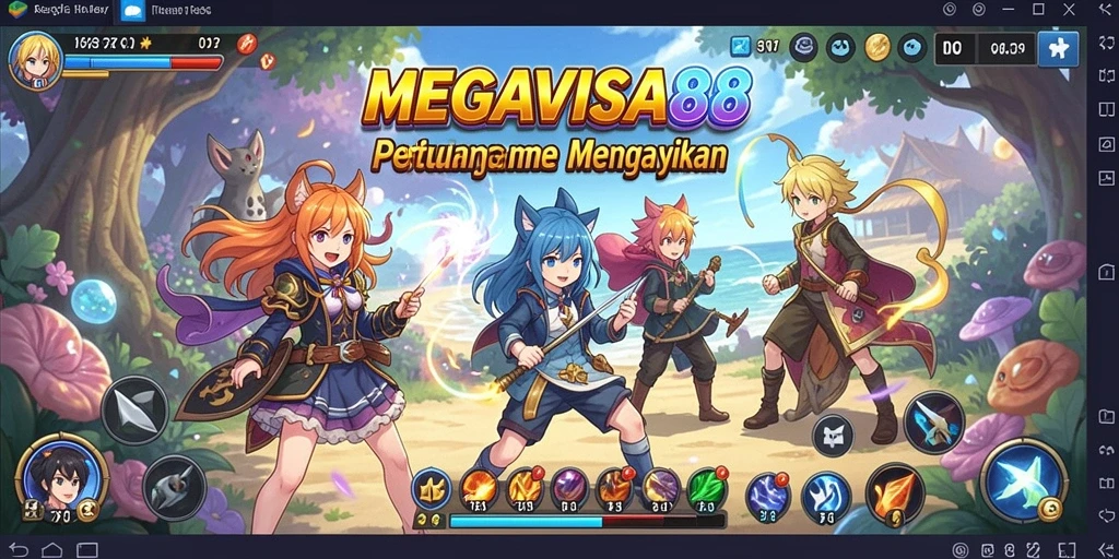 Gameplay <strong>MEGAVISA88</strong> yang menampilkan karakter anime yang dinamis.