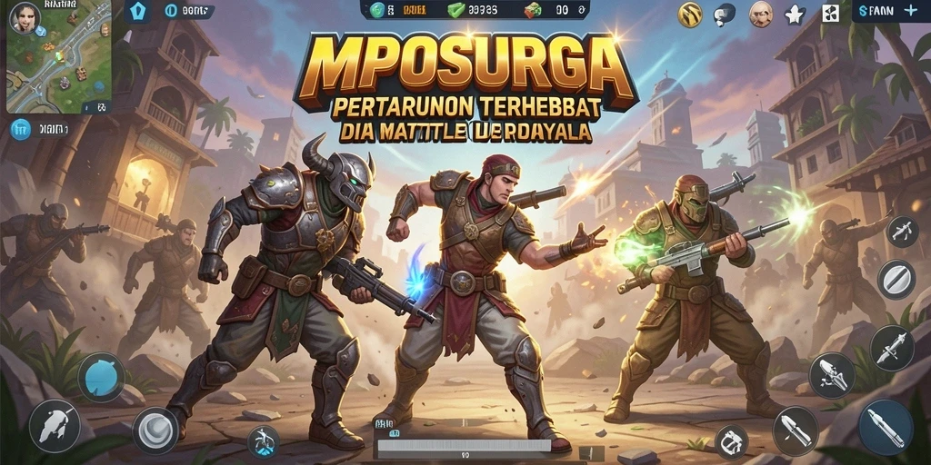Tangkapan layar gameplay mendebarkan MPOSURGA di pertarungan Battle Royale.