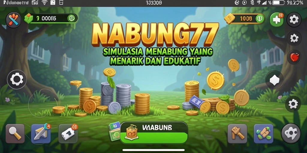 Tampilan gameplay NABUNG77 yang interaktif dan edukatif.