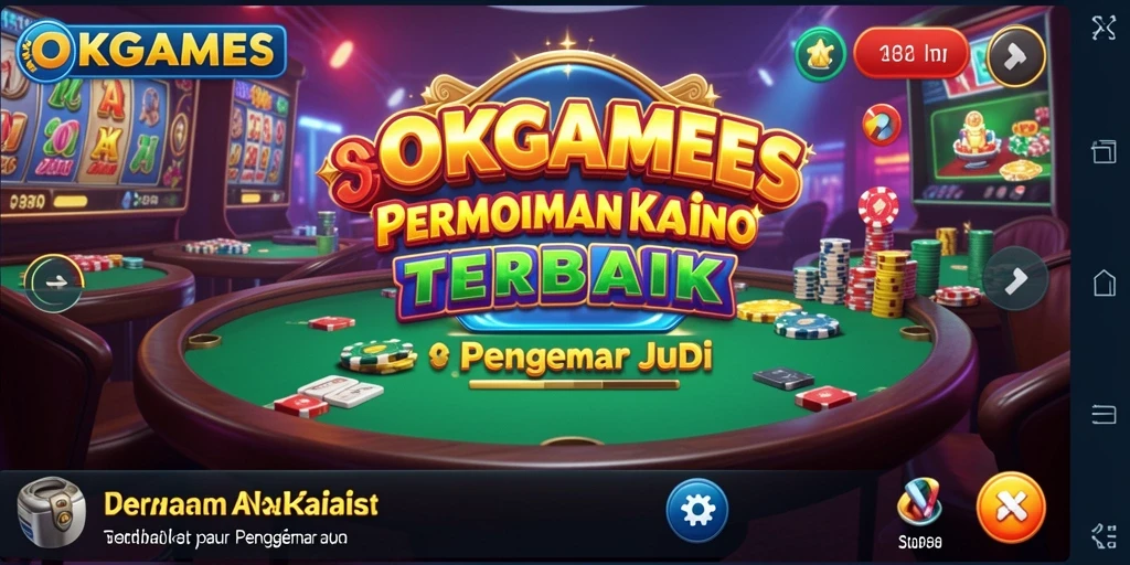 Screenshot utama OKGAMES menampilkan gameplay menarik kasino yang memikat.