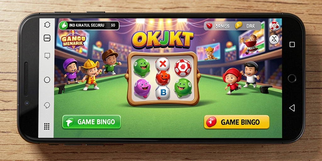 Tampilan gameplay Bingo yang menarik dan seru di dalam OKJKT.