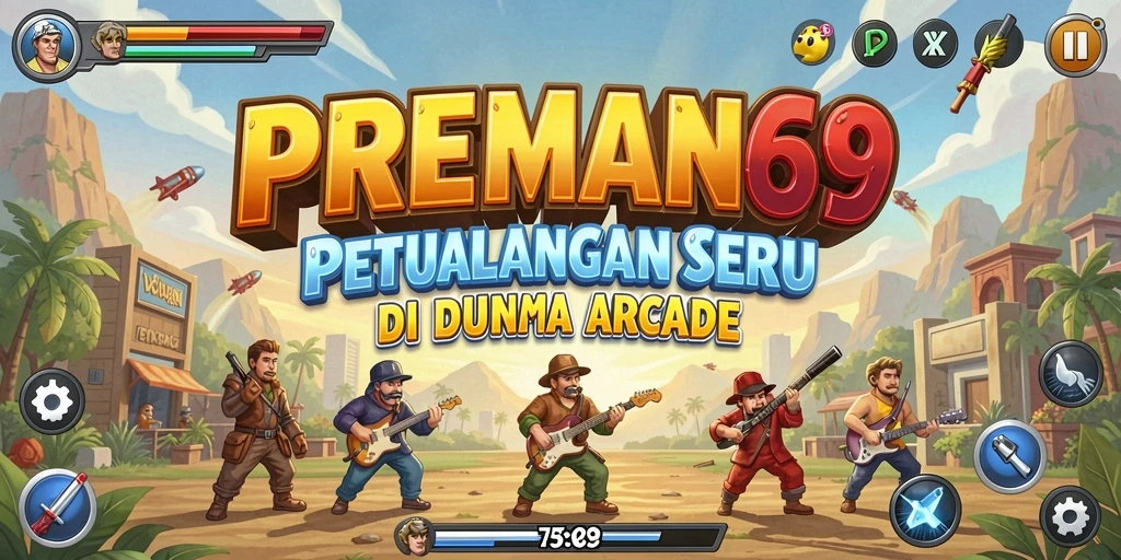 Menampilkan gameplay seru dari PREMAN69 di dunia Arcade.