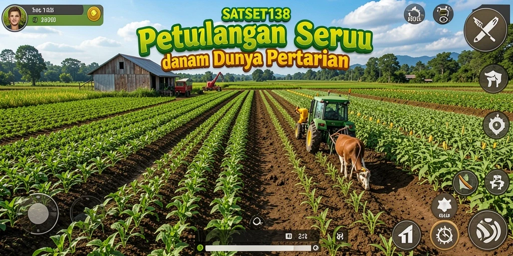 Screenshot gameplay SATSET138 yang menunjukkan aktivitas bertani.