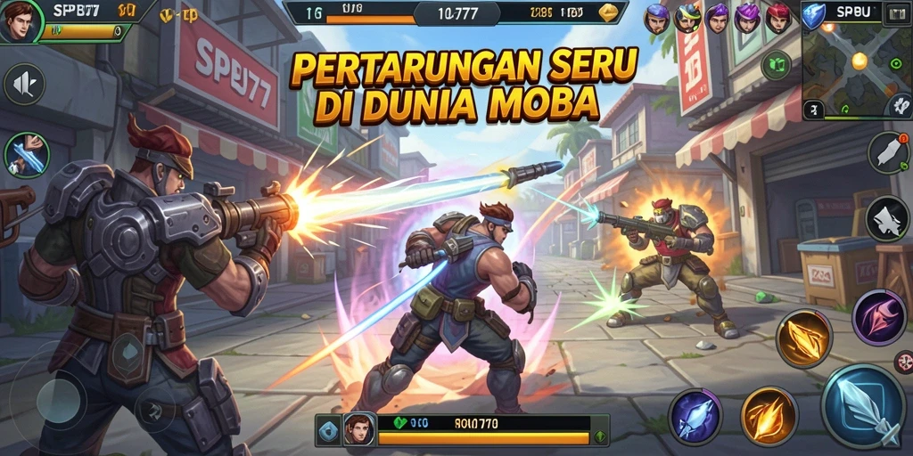 Gameplay seru di SPBU77 dengan pertarungan strategis antar pemain.