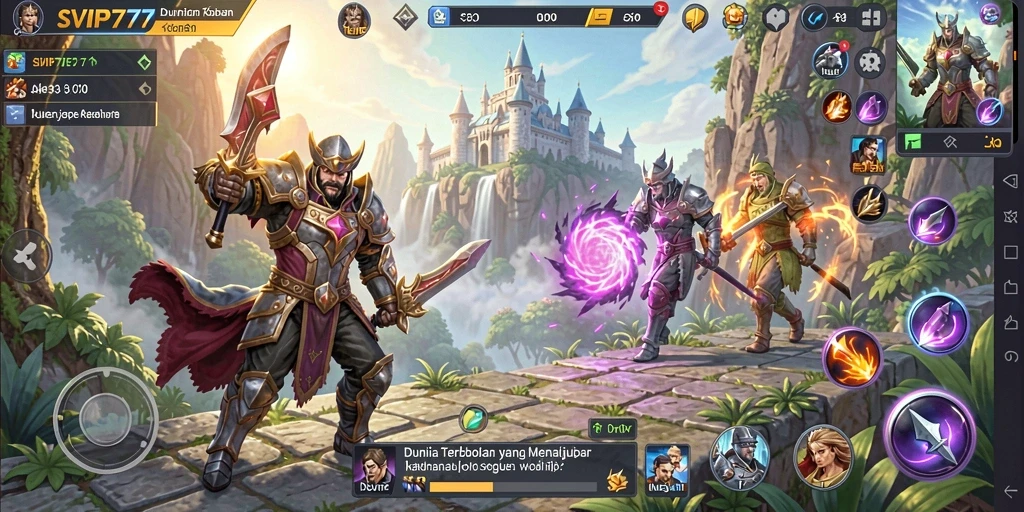 Screenshot gameplay SVIP777 menampilkan eksplorasi dunia terbuka yang luas.